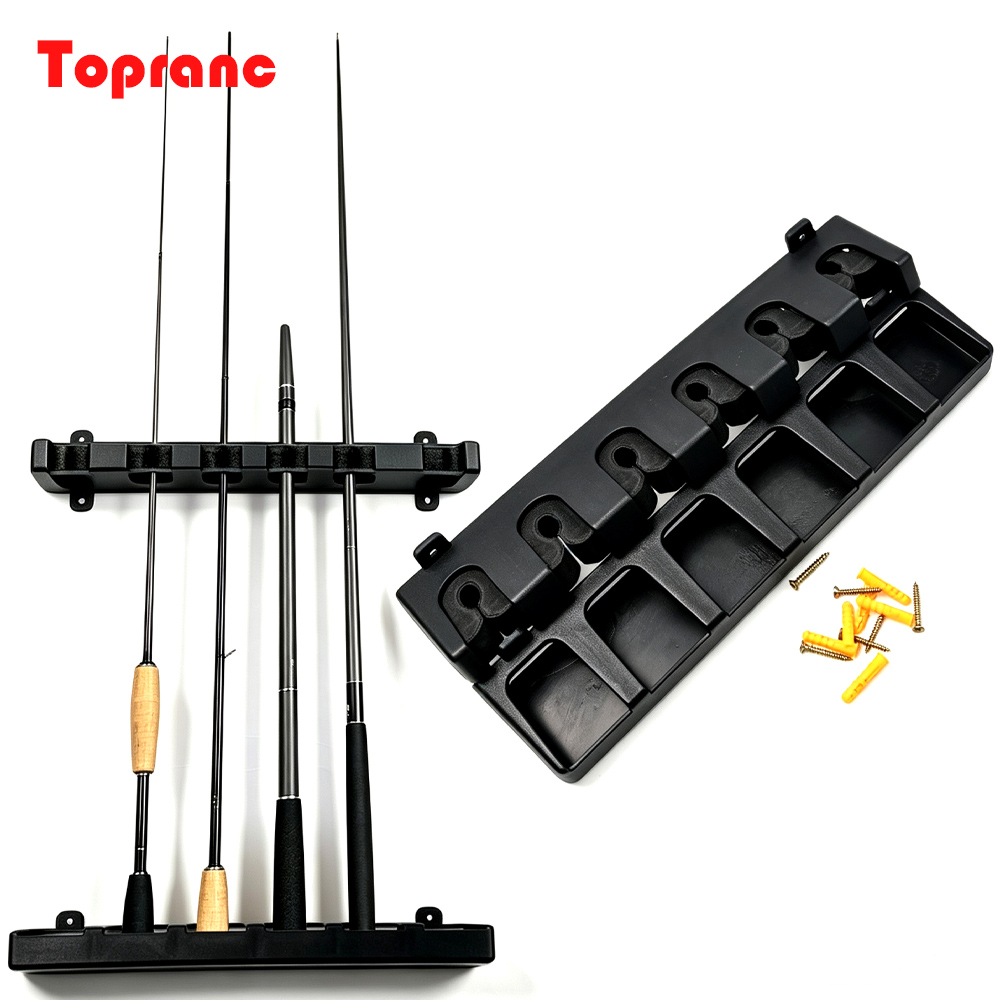 Fishing Rod Rack - Topranc Horizontal Wall Mount Fishing Rod