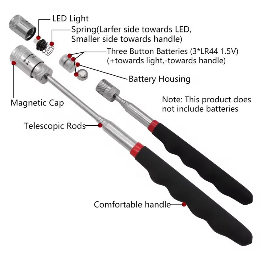 Telescopic Magnetic Pen with L - Fishing Rod Telescopic recension och pris