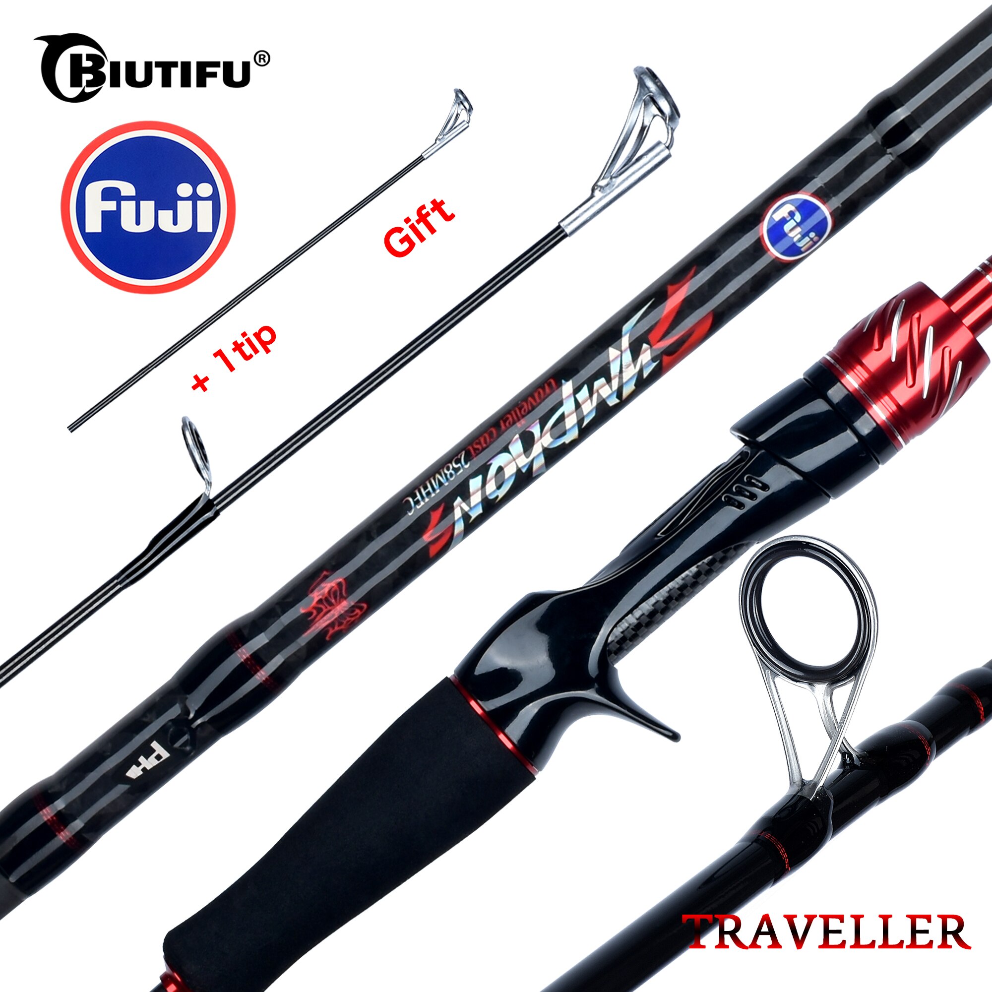 BIUTIFU Traveller Spinning Cas - Fishing Rod Ice recension och pris
