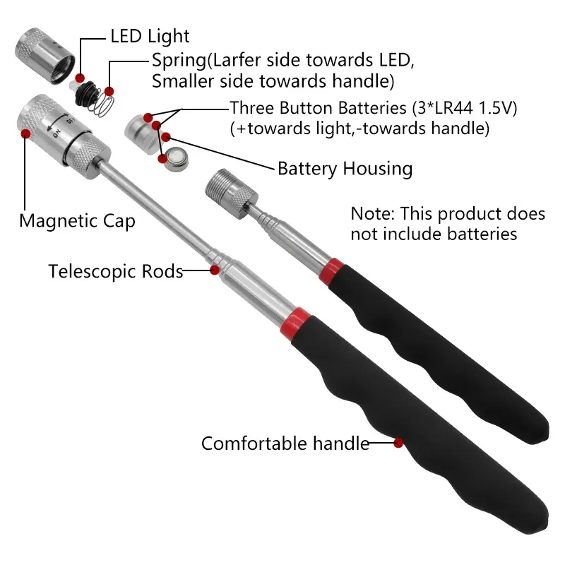 Telescopic Magnetic Pen with L - Fishing Rod Telescopic recension och pris
