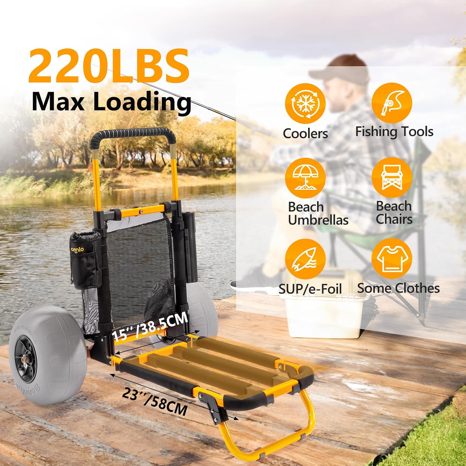Bonnlo Beach Fishing Cart, Bea - Fishing Rod Holder recension och pris