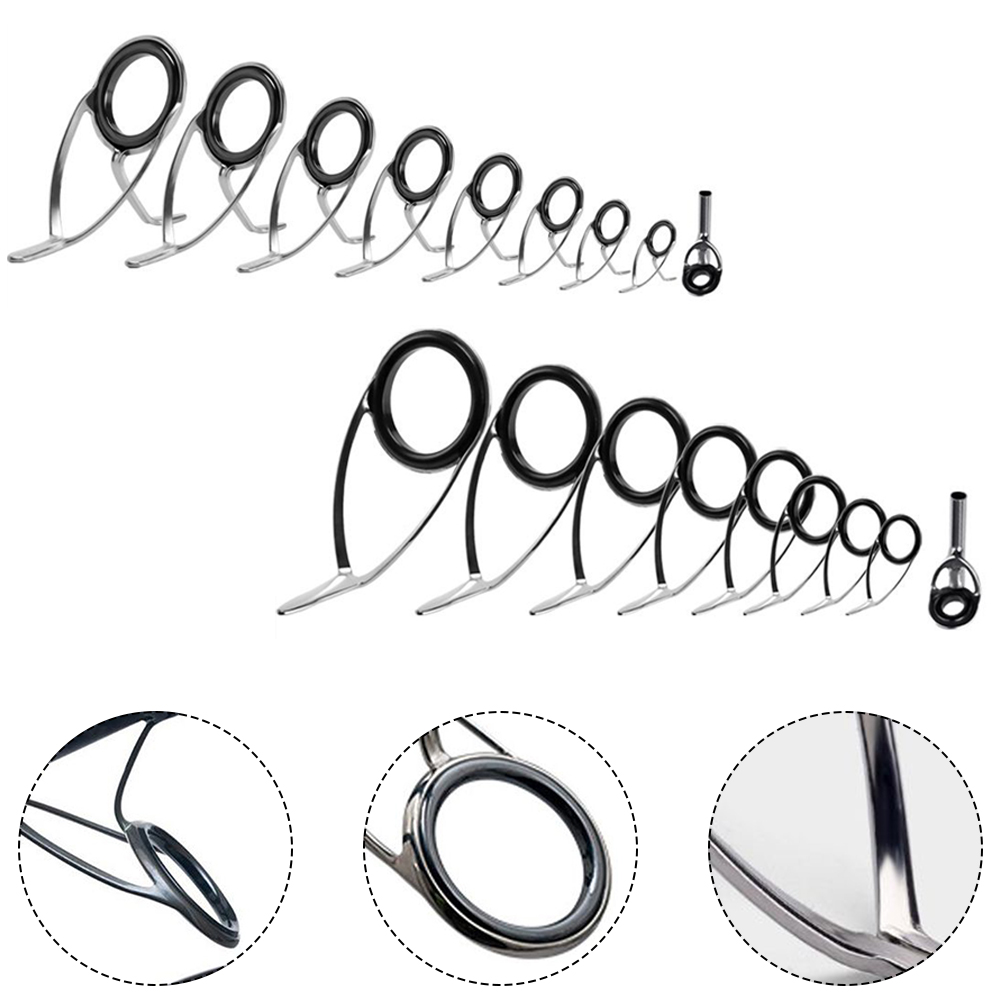 9 Pcs Fishing Rod  Guide Ceram - Fishing Rod Guide Replacement recension och pris